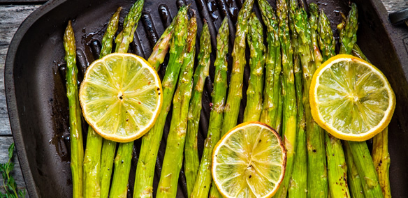 Asparagus with lemon zest for celebration catering in san ramon