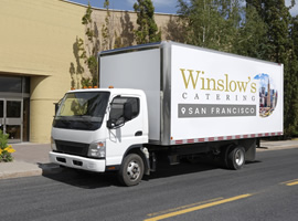 Winslows livermore catering delivery truck for livermore caterers