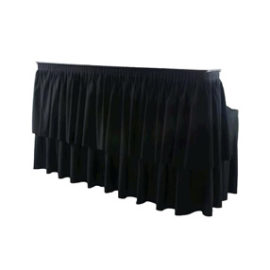 Black table cover for catering service for a non profit event
